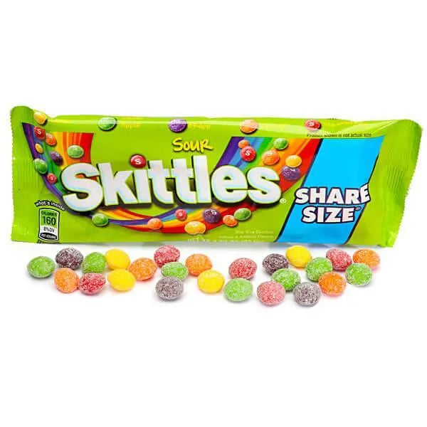 Sour Skittles Candy King Size Packs - Sour: 24-Piece Box