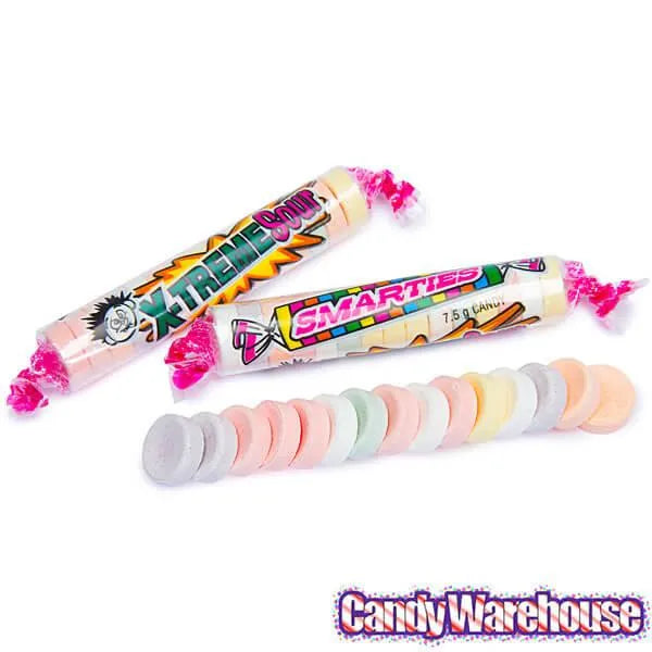 Sour Smarties Candy Rolls: 180-Piece Tub