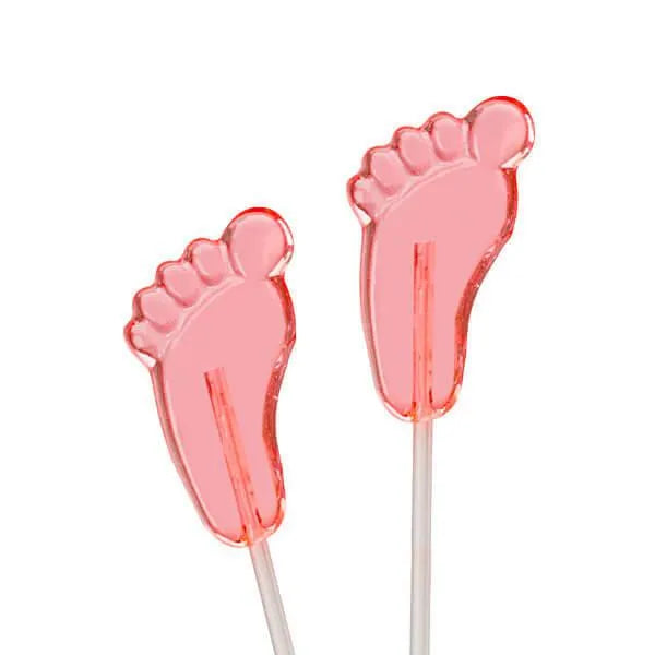 Sparkle Candy Baby Feet Lollipops - Pink: 100-Piece Bag