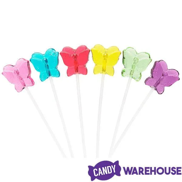 Sparkle Candy Butterfly Lollipops: 100-Piece Bag