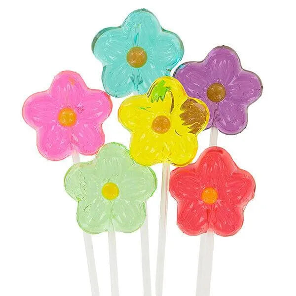 Sparkle Candy Flower Lollipops: 100-Piece Bag