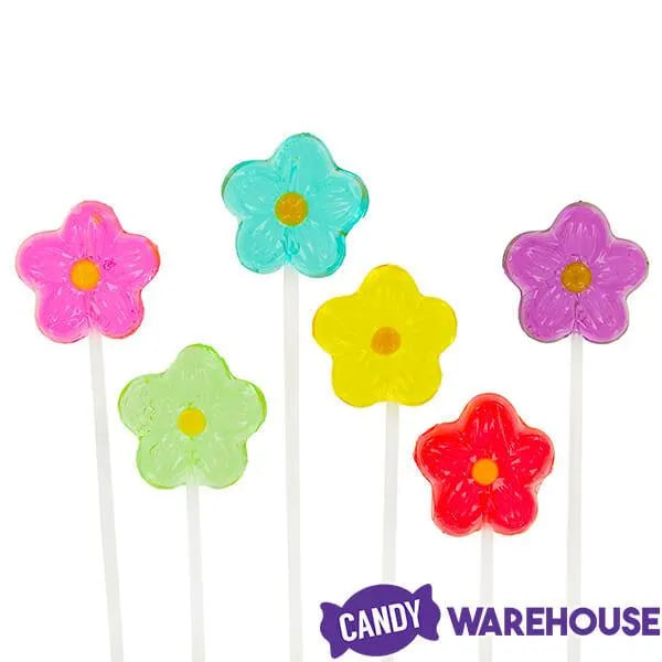 Sparkle Candy Flower Lollipops: 100-Piece Bag