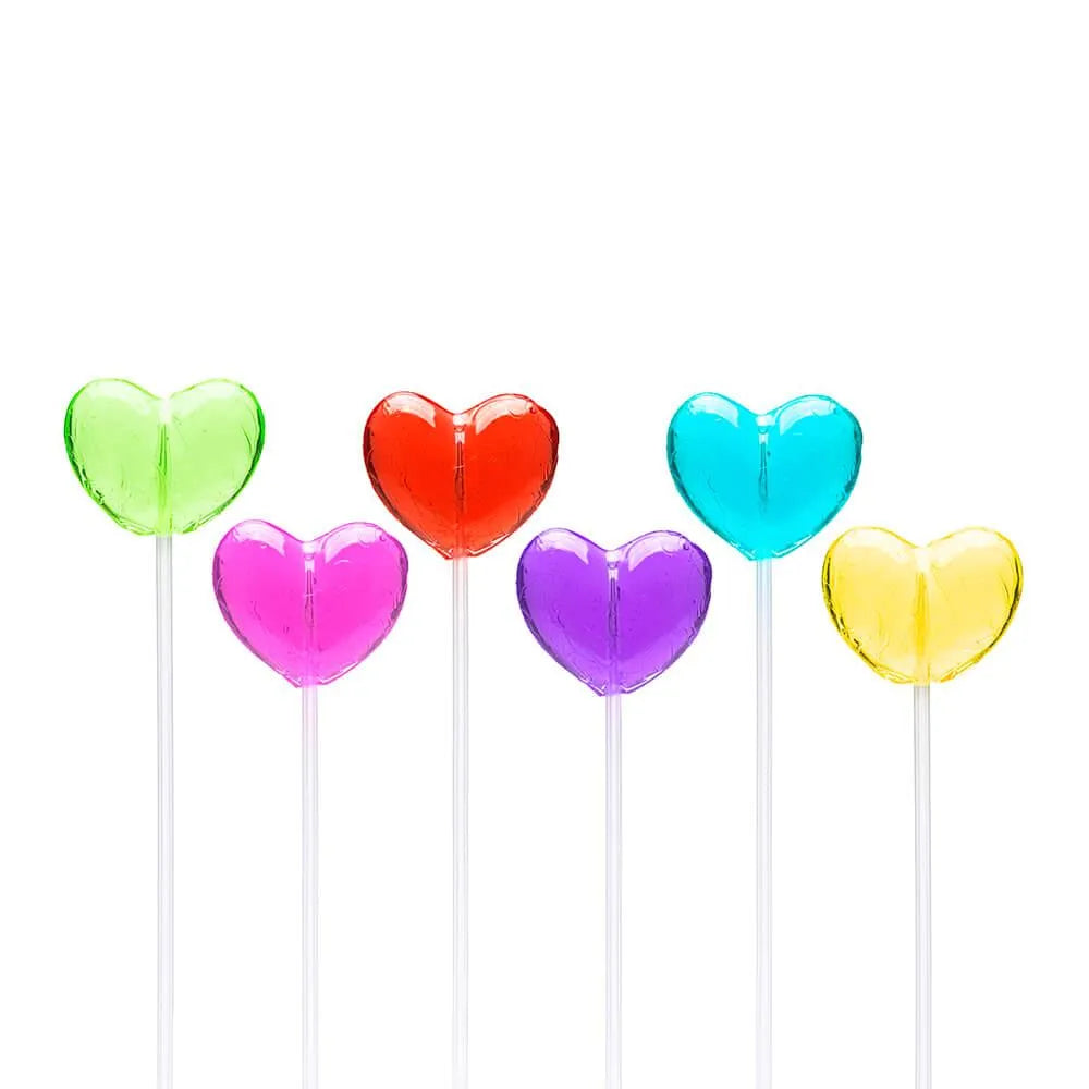 Sparkle Candy Heart Lollipops - Assorted: 100-Piece Bag