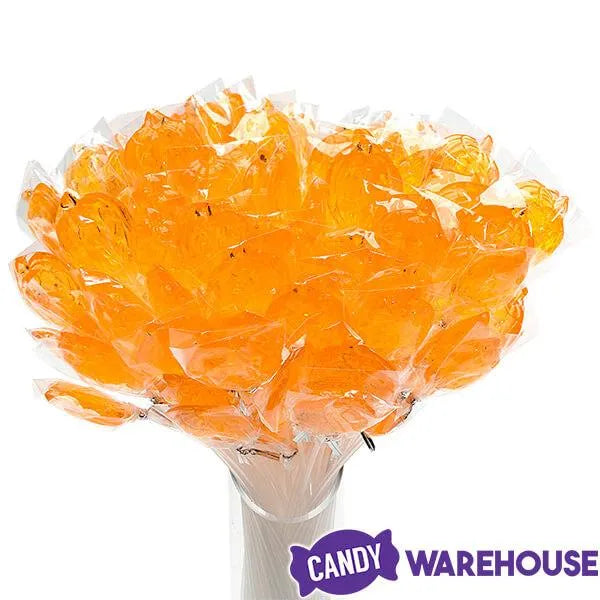 Sparkle Candy Pumpkin Lollipops: 100-Piece Bag