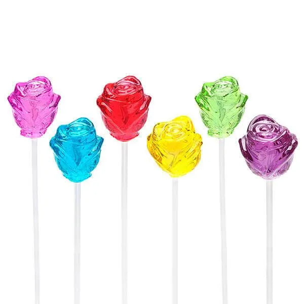 Sparkle Candy Rose Lollipops - Assorted: 100-Piece Bag