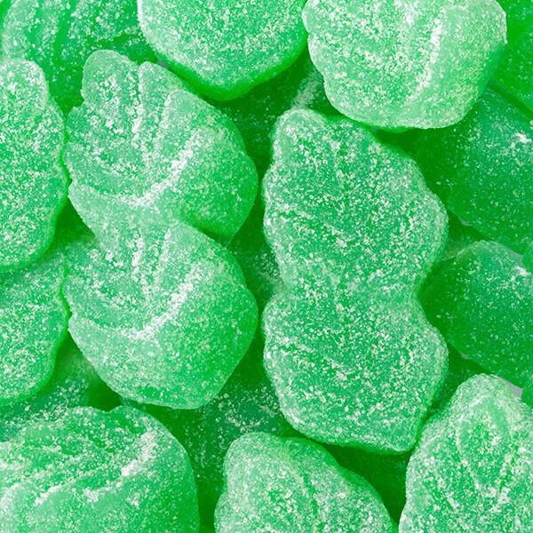 Spearmint Jelly Leaves Candy: 5LB Bag