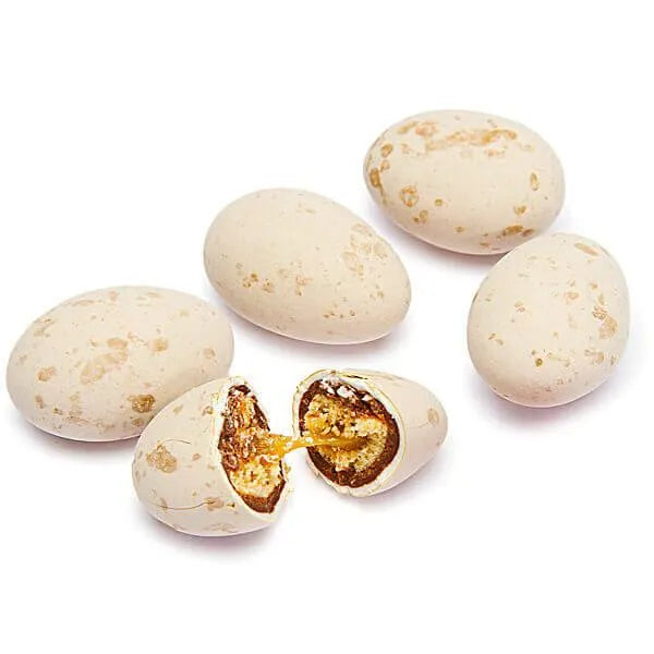 Speckled Tan Caramel Filled Chocolate Quail Eggs Candy: 2LB Bag