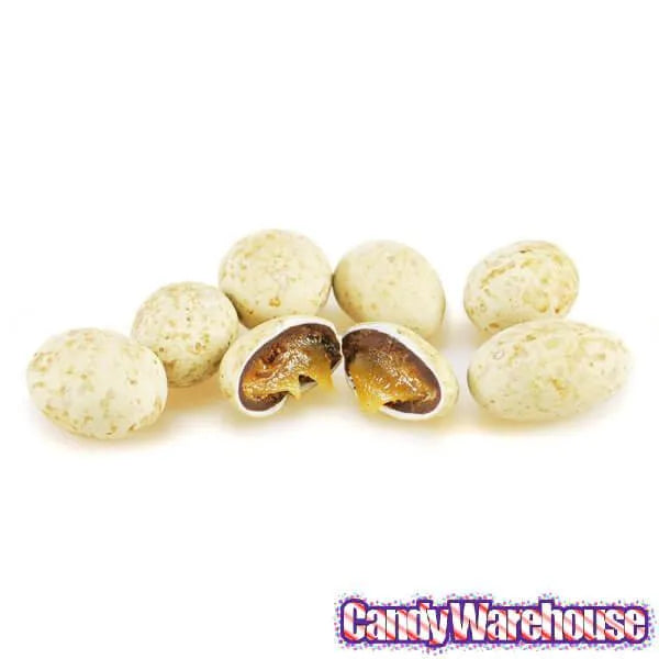 Speckled Tan Caramel Filled Chocolate Quail Eggs Candy: 2LB Bag