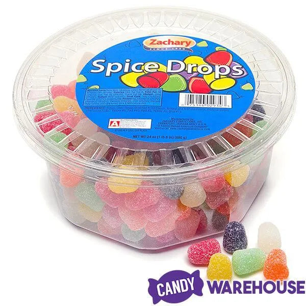 Spice Drops Mini Gumdrops Candy: 24-Ounce Tub