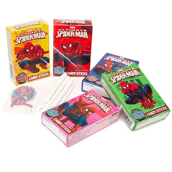 Spiderman Candy Sticks Packs: 30-Piece Box