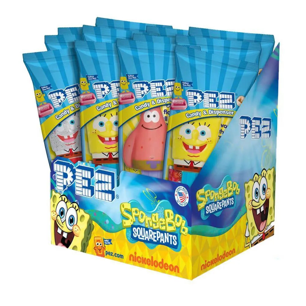 SpongeBob SquarePants PEZ Candy Packs: 12-Piece Display