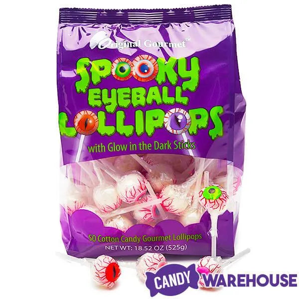 Spooky Eyeball Lollipops: 50-Piece Bag