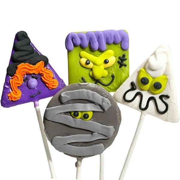 Spooky Halloween Hard Candy Lollipops: 12-Piece Pack