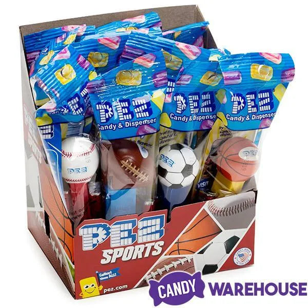 Sports Balls PEZ Candy Packs: 12-Piece Display