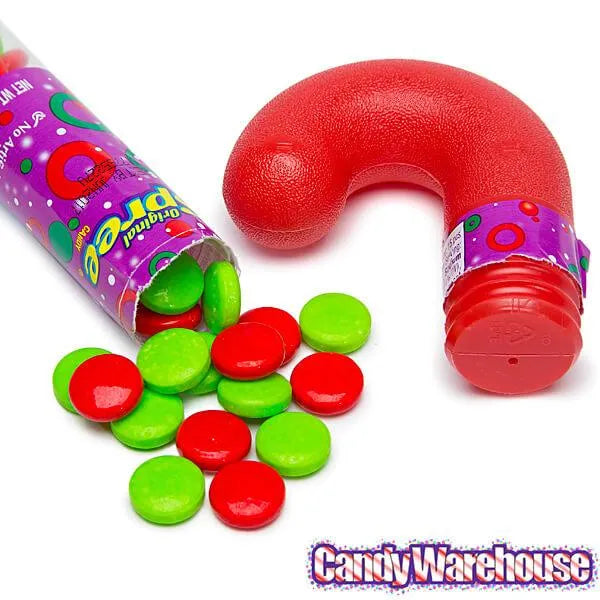 Spree Candy Filled Plastic Candy Cane Tubes: 24-Piece Box