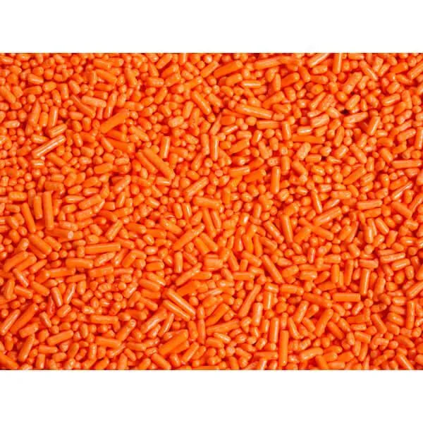 Sprinkle King Candy Sprinkles - Orange: 6LB Carton