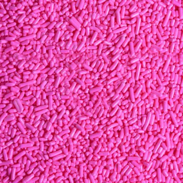 Sprinkle King Candy Sprinkles - Pink: 6LB Carton