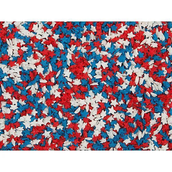 Sprinkle King Mini USA Stars Candy Sequins: 5LB Carton