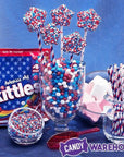 Sprinkle King Mini USA Stars Candy Sequins: 5LB Carton