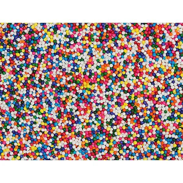 Sprinkle King Rainbow Nonpareils Sprinkles Candy: 8LB Carton