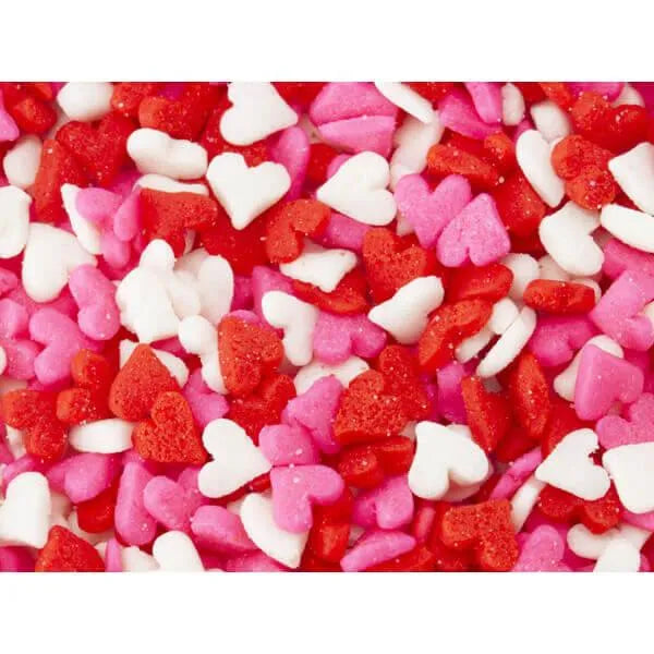 Sprinkle King Tiny Heart Shaped Sprinkles Candy: 5LB Carton