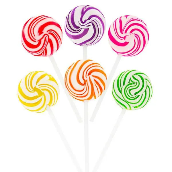 Squiggly Pops Petite Swirl Lollipops - Assorted: 24-Piece Jar