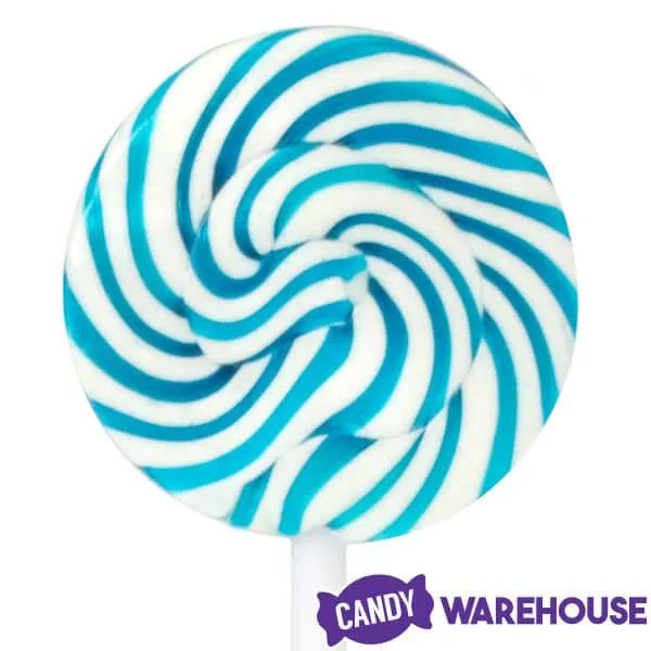 Squiggly Pops Petite Swirl Lollipops - Blue Raspberry: 24-Piece Jar