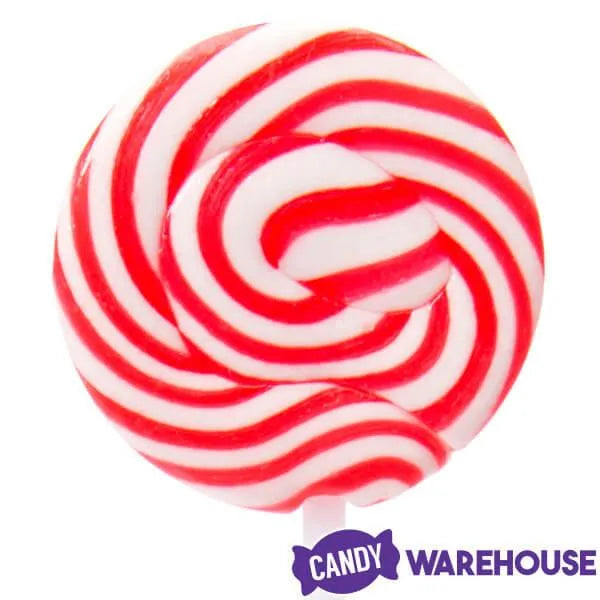 Squiggly Pops Petite Swirl Lollipops - Cherry: 24-Piece Jar