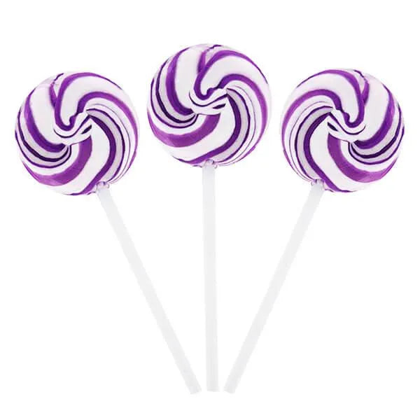 Squiggly Pops Petite Swirl Lollipops - Grape: 24-Piece Jar