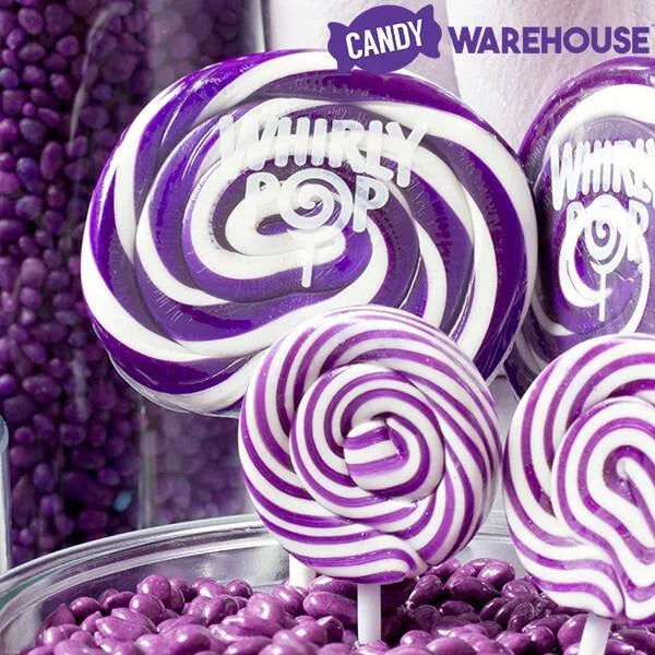 Squiggly Pops Petite Swirl Lollipops - Grape: 24-Piece Jar