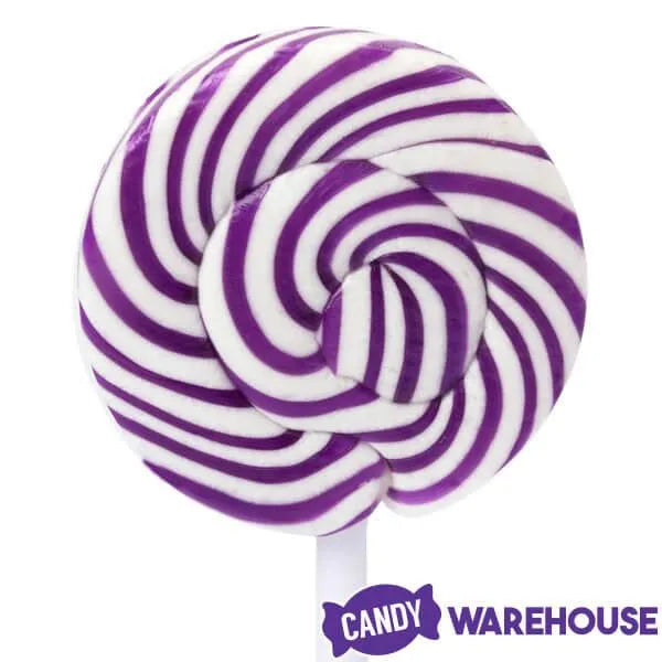 Squiggly Pops Petite Swirl Lollipops - Grape: 24-Piece Jar