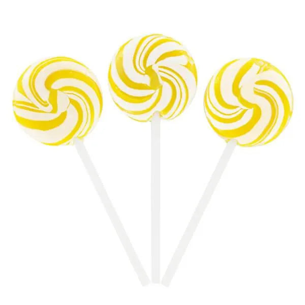 Squiggly Pops Petite Swirl Lollipops - Lemon: 24-Piece Jar