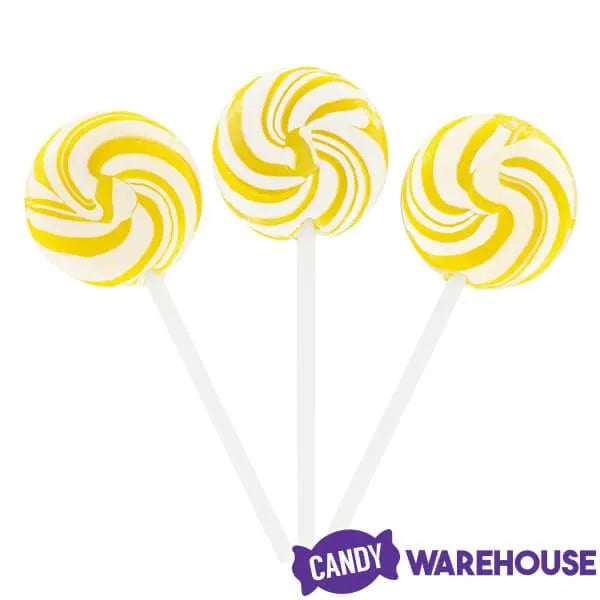 Squiggly Pops Petite Swirl Lollipops - Lemon: 24-Piece Jar