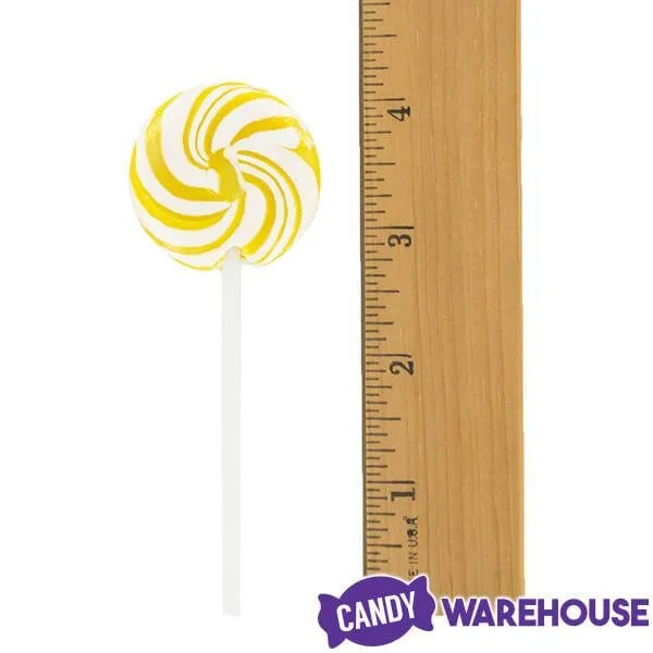 Squiggly Pops Petite Swirl Lollipops - Lemon: 24-Piece Jar