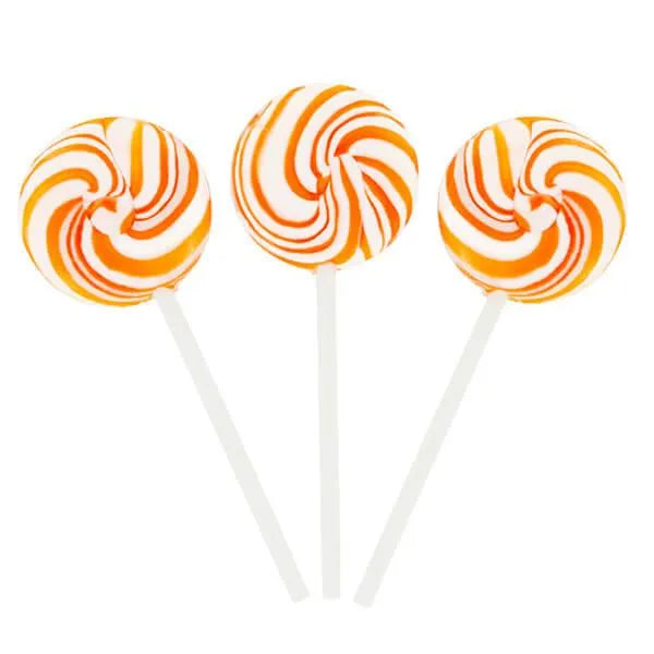 Squiggly Pops Petite Swirl Lollipops - Orange: 24-Piece Jar