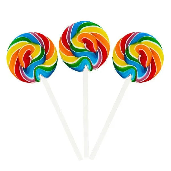 Squiggly Pops Petite Swirl Lollipops - Rainbow Cherry: 24-Piece Jar