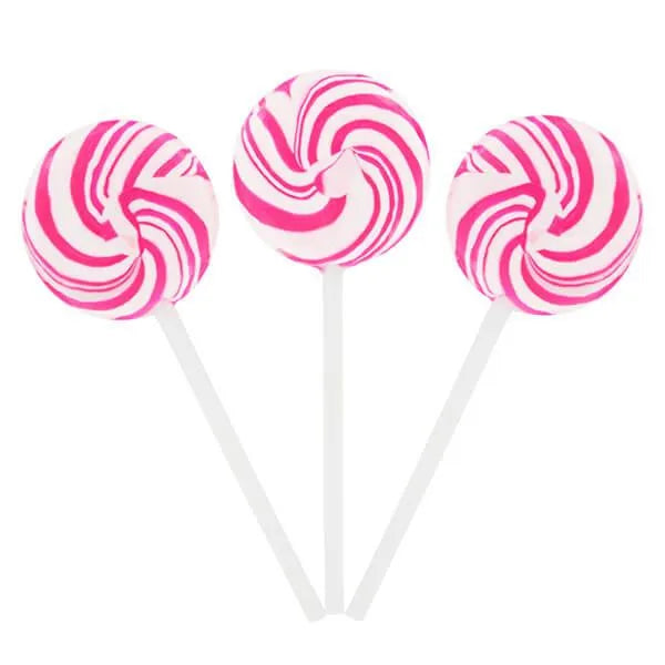 Squiggly Pops Petite Swirl Lollipops - Strawberry: 24-Piece Jar