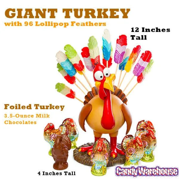 Squire Boone Giant Turkey with 96 Lollipop Feathers