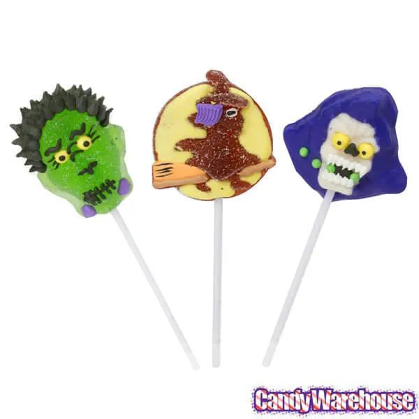 Squire Boone Halloween Characters Jelly Lollipops Candy: 12-Piece Box