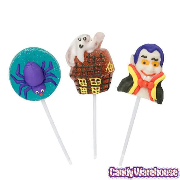 Squire Boone Halloween Characters Jelly Lollipops Candy: 12-Piece Box