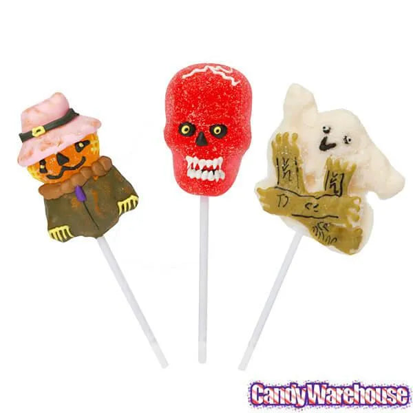 Squire Boone Halloween Characters Jelly Lollipops Candy: 12-Piece Box