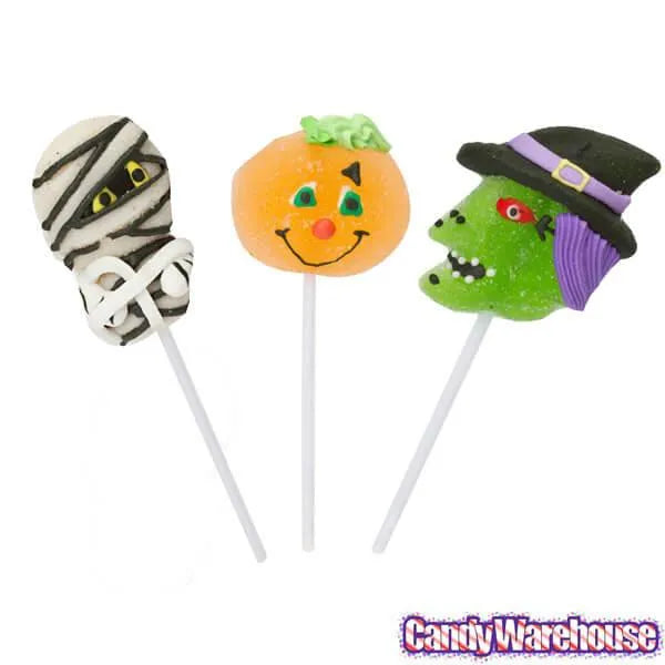 Squire Boone Halloween Characters Jelly Lollipops Candy: 12-Piece Box