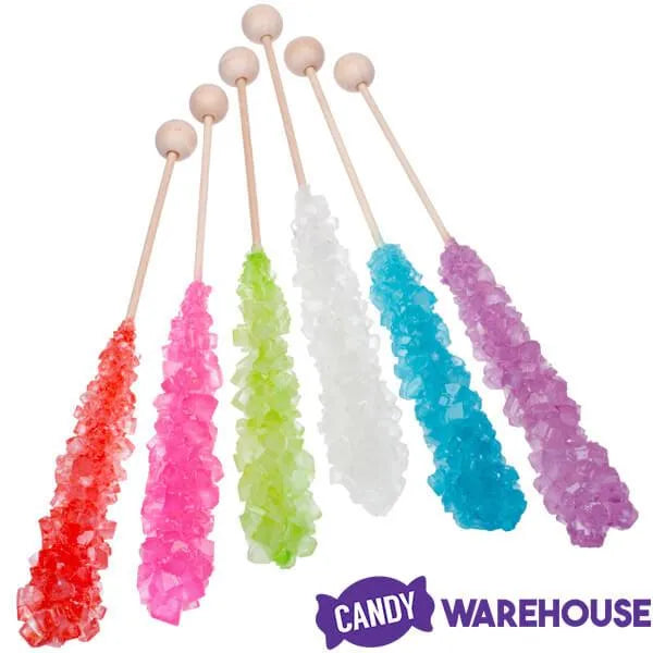 Squire Boone Mountain-Size Rock Candy Crystal Sticks: Set of 6 Tubes