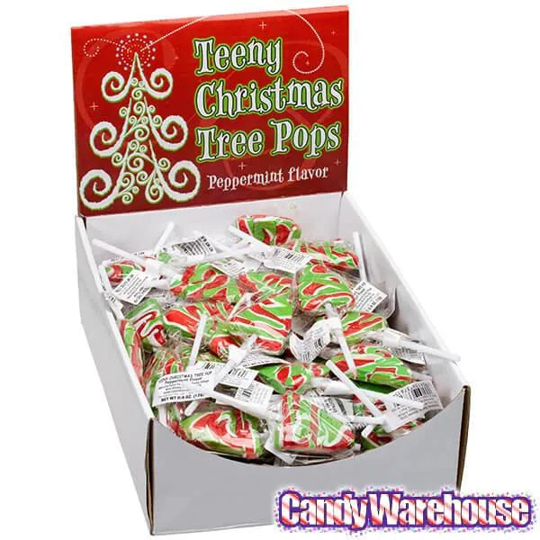 Squire Boone Teeny Christmas Tree Swirl Pops 96-Piece Box