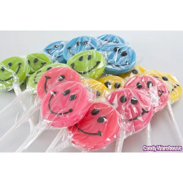 Squire Boone Teeny Smiley Face Lollipops: 48-Piece Box