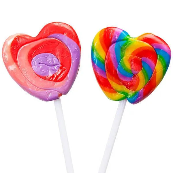 Squire Boone Teeny Swirled Heart Lollipops: 48-Piece Box