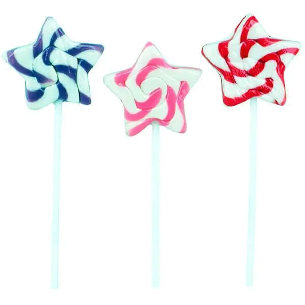 Squire Boone Teeny Swirled Star Lollipops: 24-Piece Box