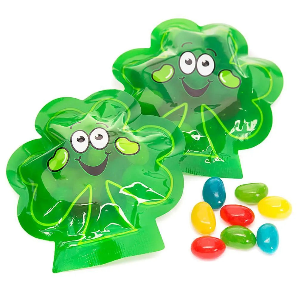 St. Patrick's Day Jelly Beans Candy in Shamrock Packs: 24-Piece Bag