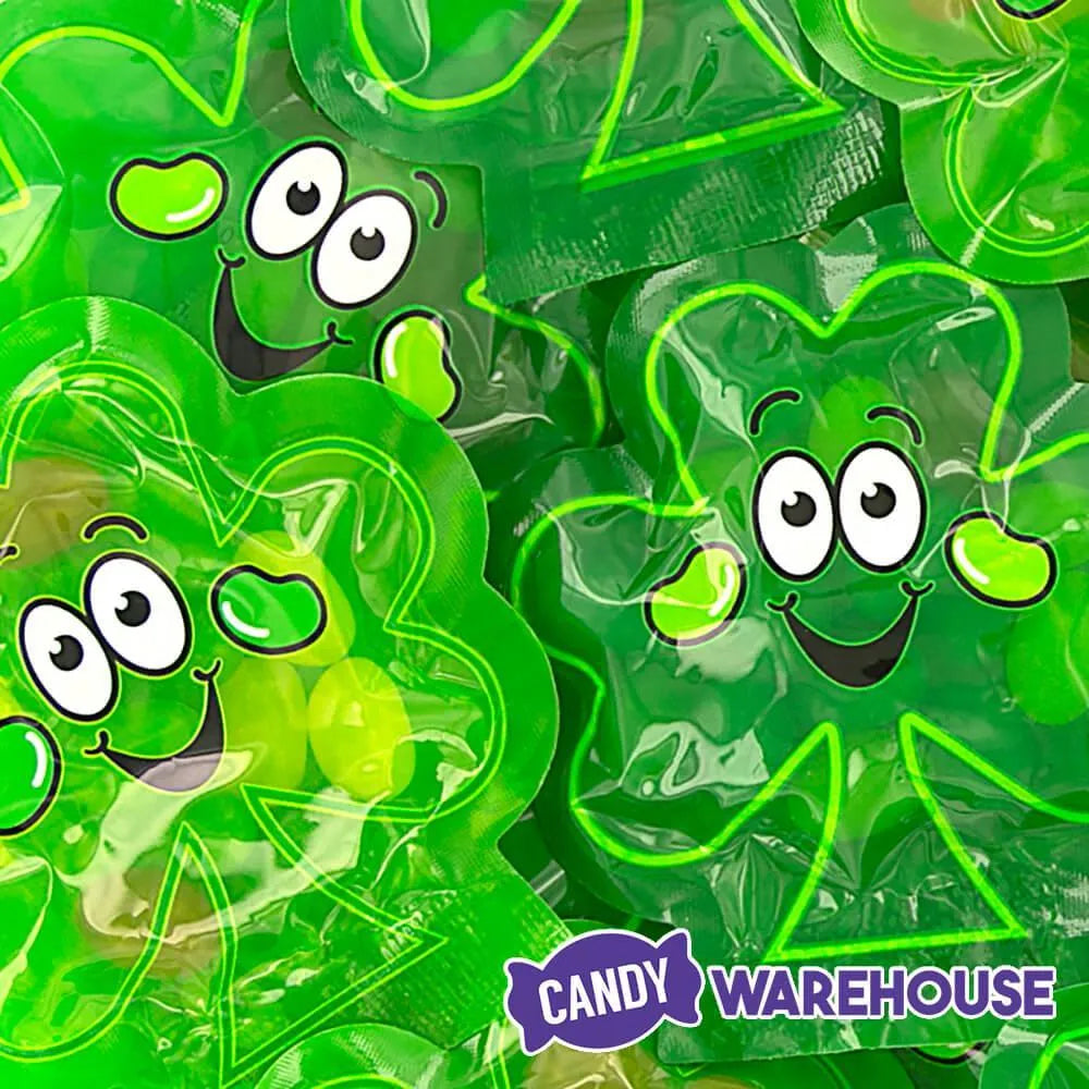 St. Patrick's Day Jelly Beans Candy in Shamrock Packs: 24-Piece Bag