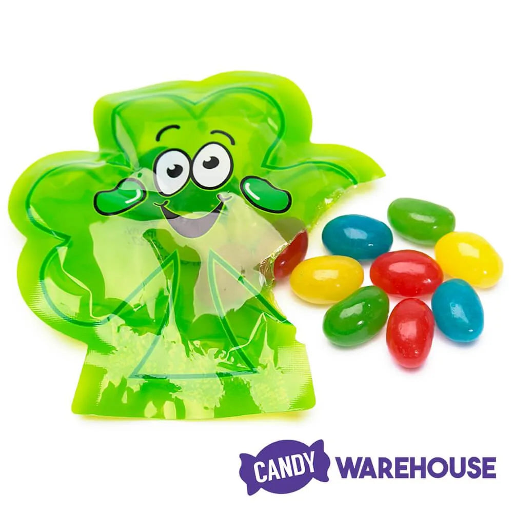 St. Patrick's Day Jelly Beans Candy in Shamrock Packs: 24-Piece Bag